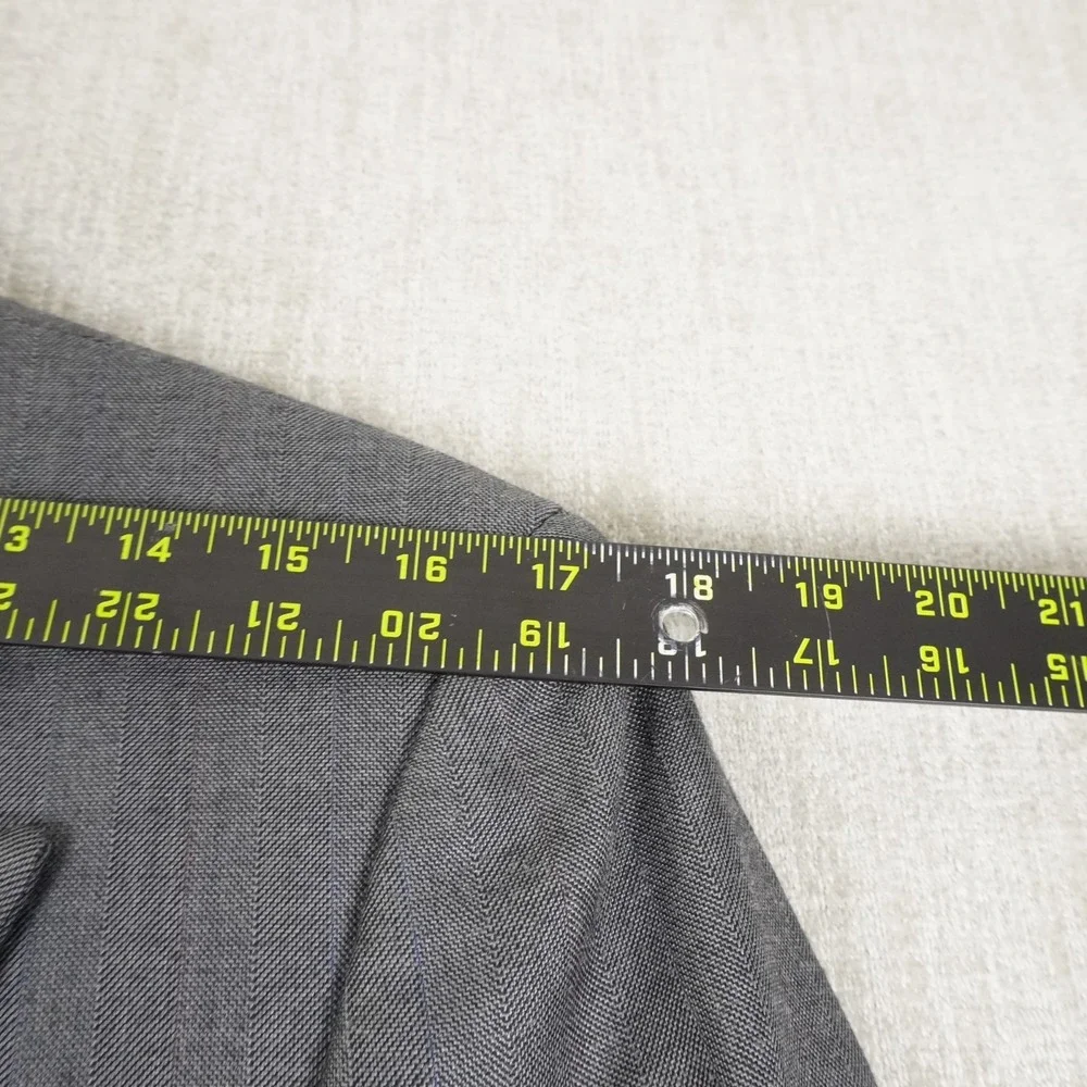 Rafael Mens Grey Vintage Wool Double Breasted Blazer Sport Coat Size 39R